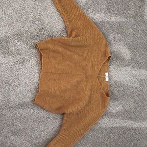 Dark yellow v neck sweater